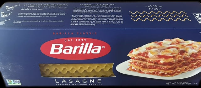 Barilla Lasagna